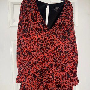 Lipsy Womens Red and Black Dress